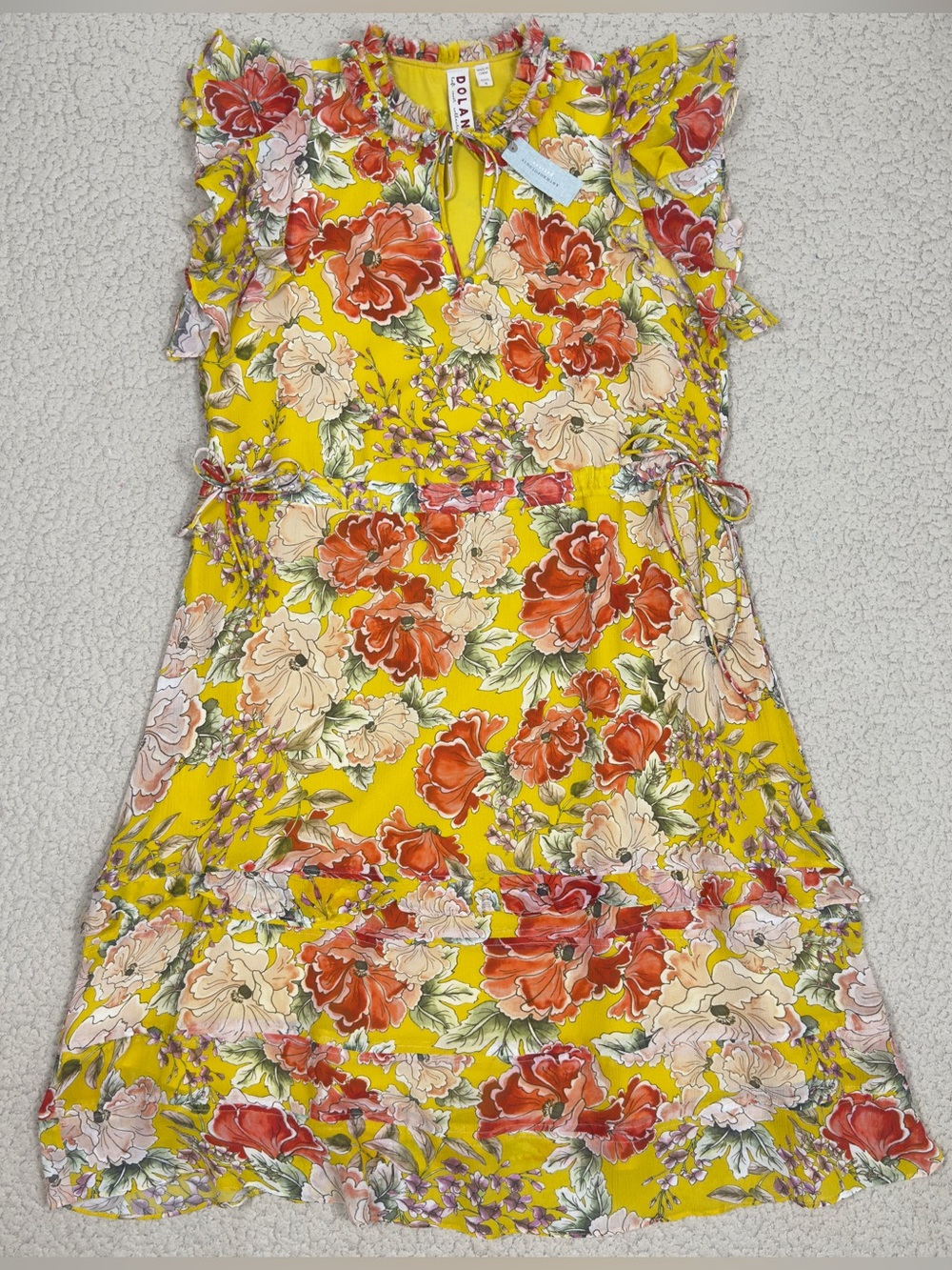 Anthropologie Petites Dolan Ellory Floral Silk Midi Dress